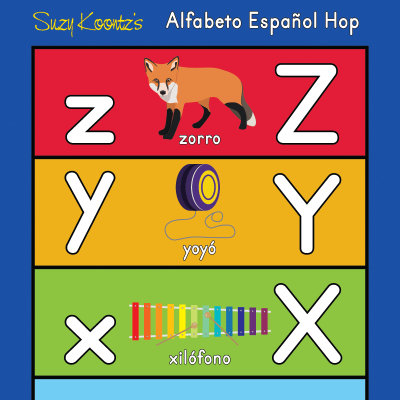 Spanish Alphabet Hop - A through Z