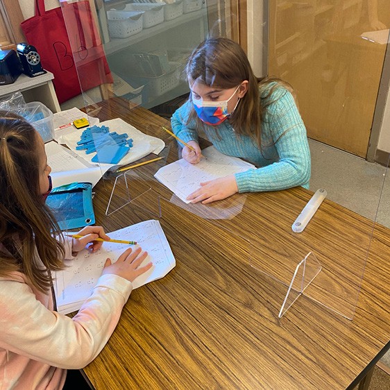 Student participating in mathathon
