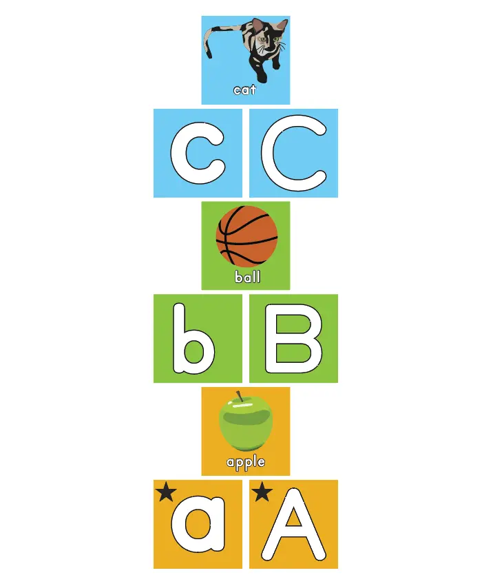Alphabet Hopscotch Stickers Letters