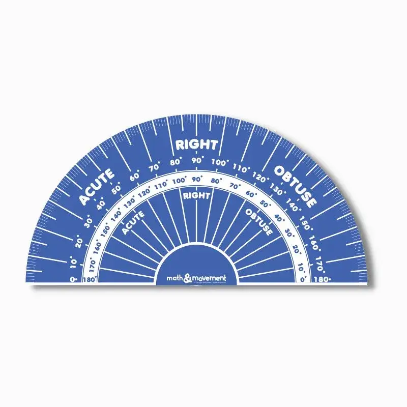 180 Degree Angle Protractor Floor Sticker