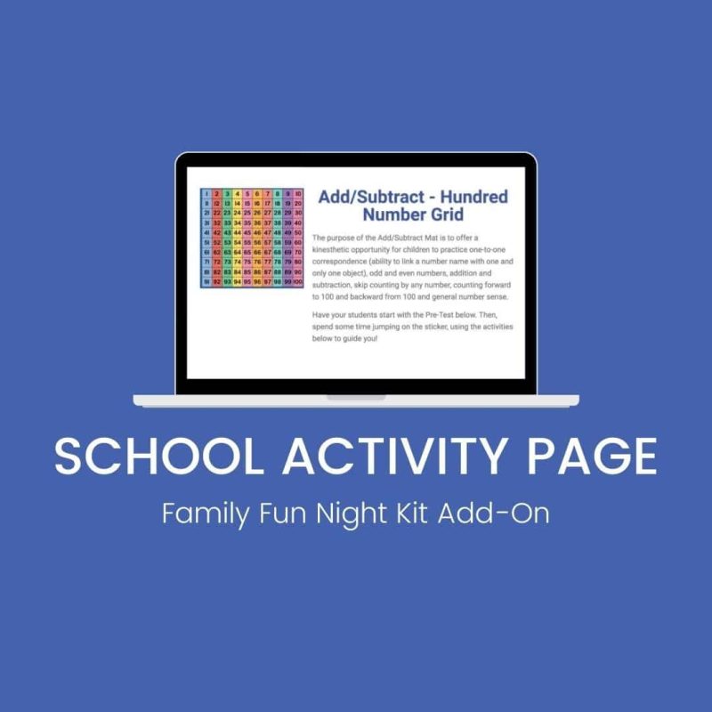 Family Fun Night Kit Add On: School Activity Page