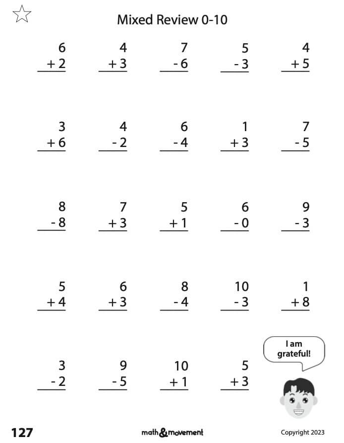 Addition Subtraction Workbook Sample 1