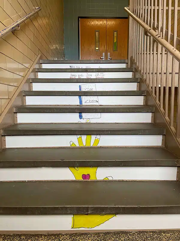 custom stair stickers for schools riser ideas decoration