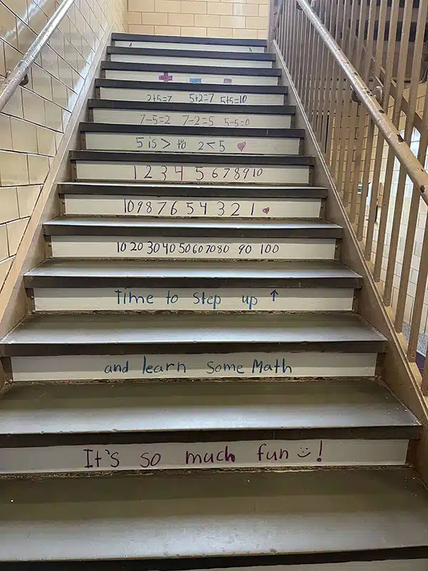 custom stair stickers for schools riser ideas decoration