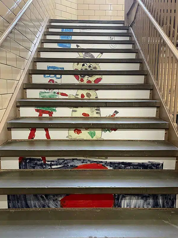 custom stair stickers for schools riser ideas decoration