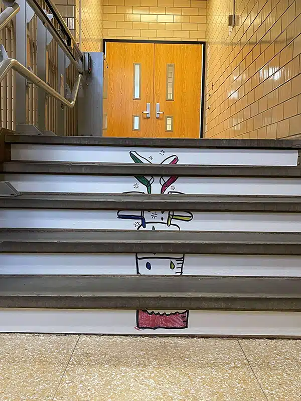 custom stair stickers for schools riser ideas decoration