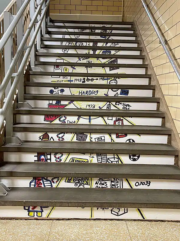custom stair stickers for schools riser ideas decoration