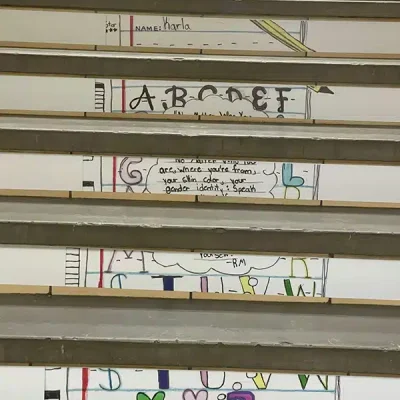 custom stair stickers for schools riser ideas decoration