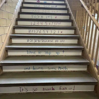 custom stair stickers for schools riser ideas decoration