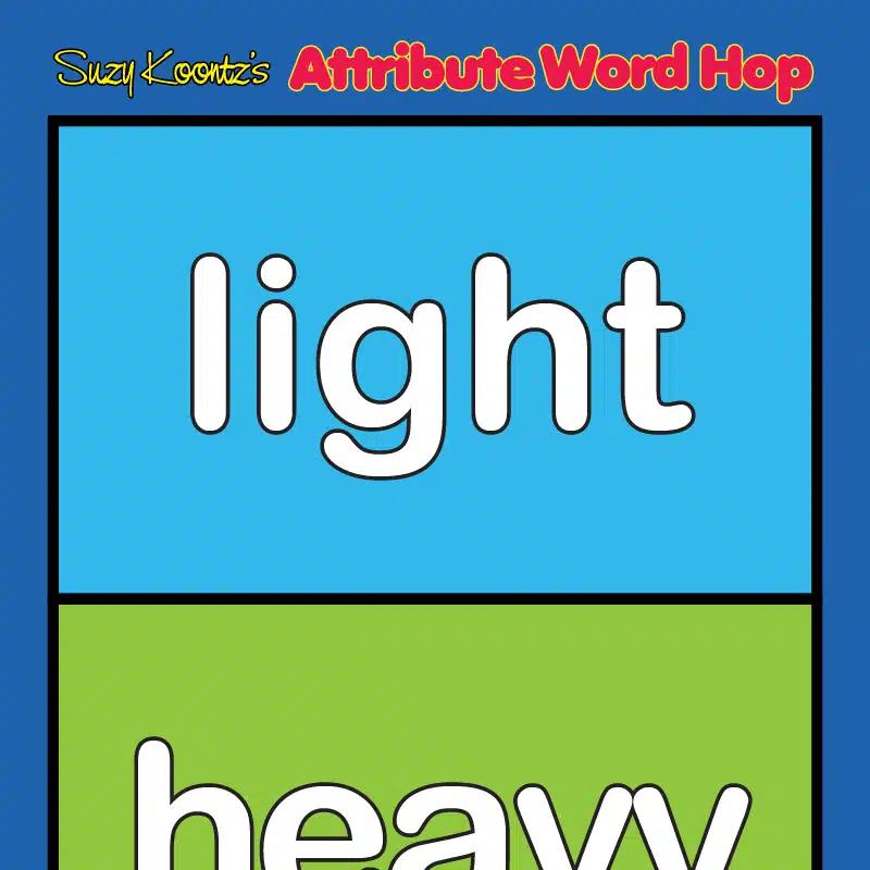 Attribute Word Hop for Adjectives Lesson