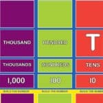 place value hop thumbnail, space for thousands, hundreds, tens with boxes to build the number