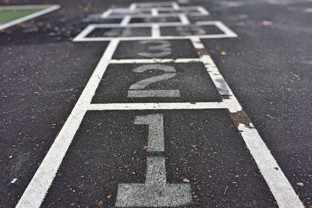 multiplication hopscotch math movement