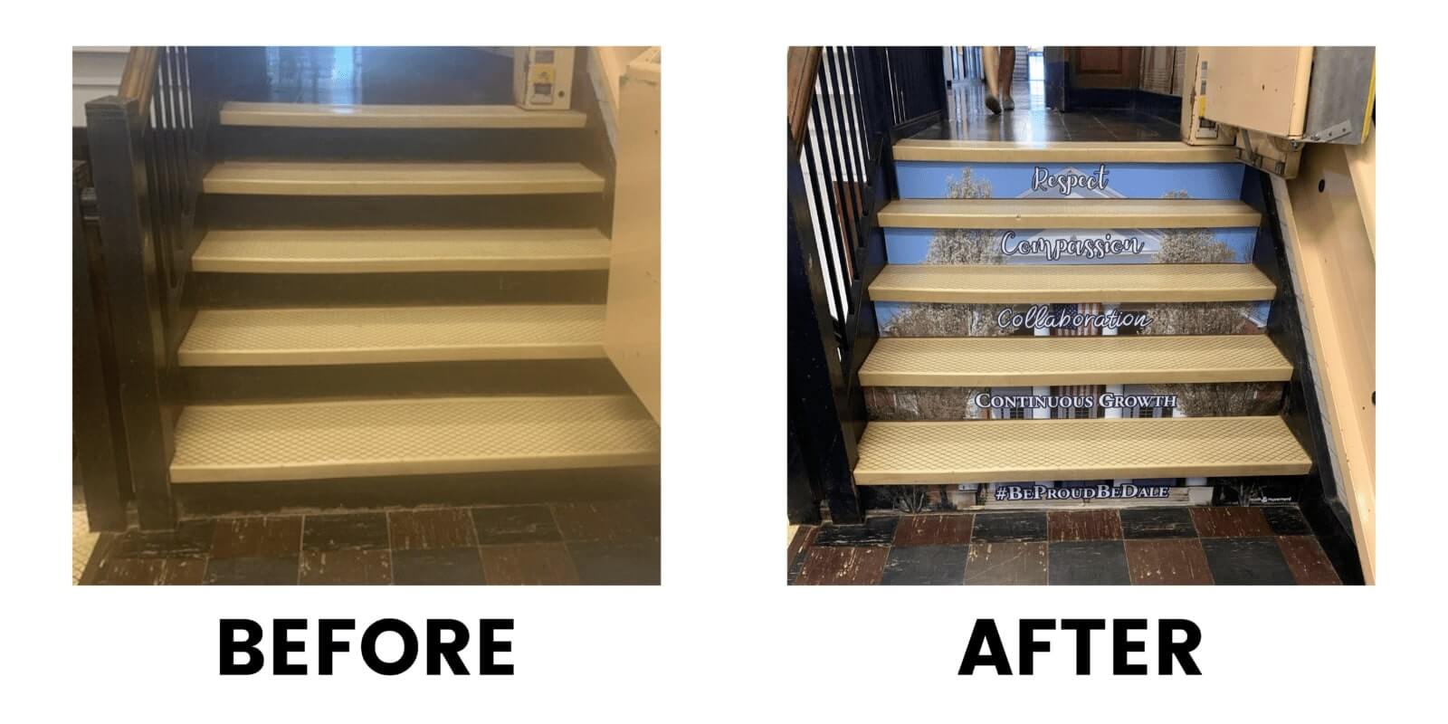 stair riser stickers decals staircase wraps peel and stick