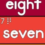 number words, numbers, kindergarten, preschool, recognition