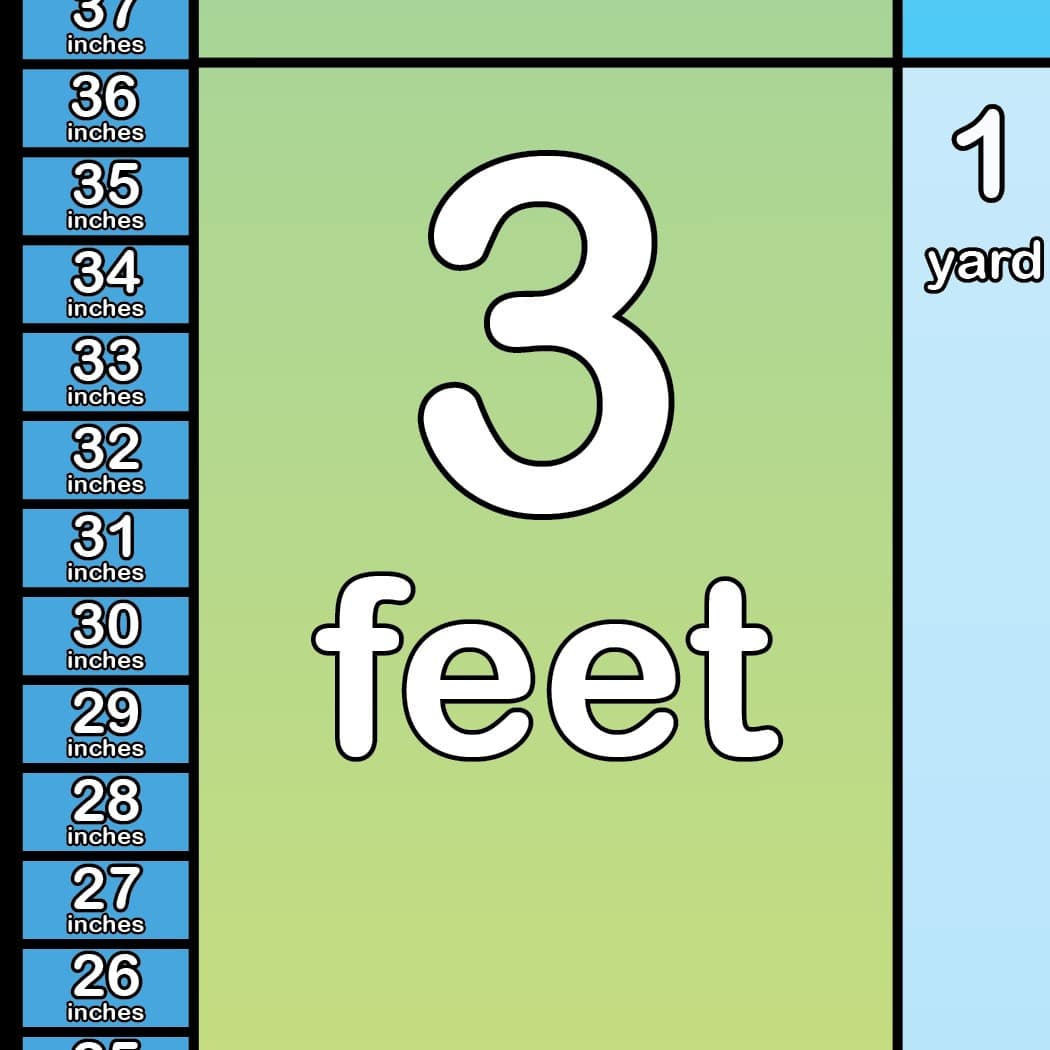 Measurement Hop Mat 0 12 Feet Math Movement   3 Feet 