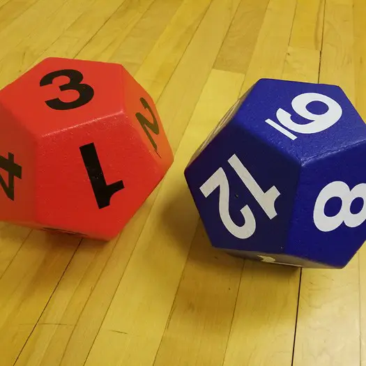 12 sided dice die for math games classroom foam