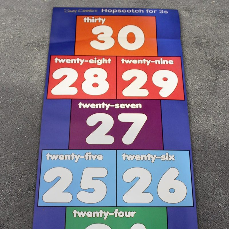 counting by 3's hopscotch for schools outdoor math games elementary