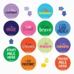 Positive Affirmation Mile Walk Floor Stickers