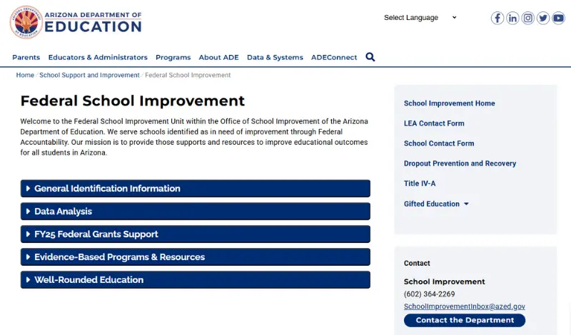 school improvement plan resources