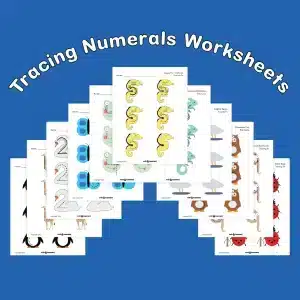tracing numerals worksheets