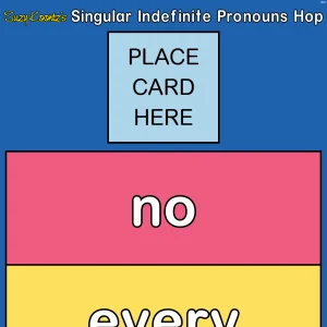 Singular Indefinite Pronouns Hop