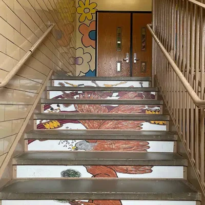 custom stair stickers for schools riser ideas decoration
